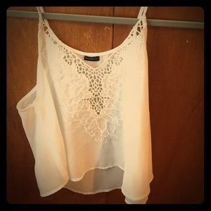 Brandy Melville White Lace Top